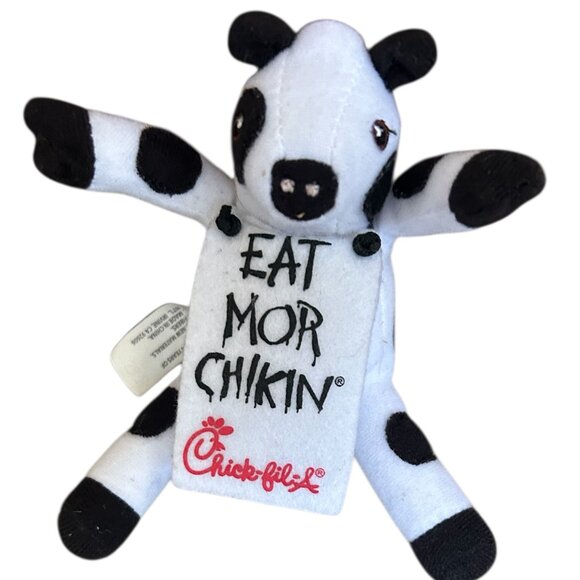 VTG Chick-fil-A Cow Eat Mor Chikin 5” Plush Toy ChickFilA Promo Y2K - Picture 4 of 6